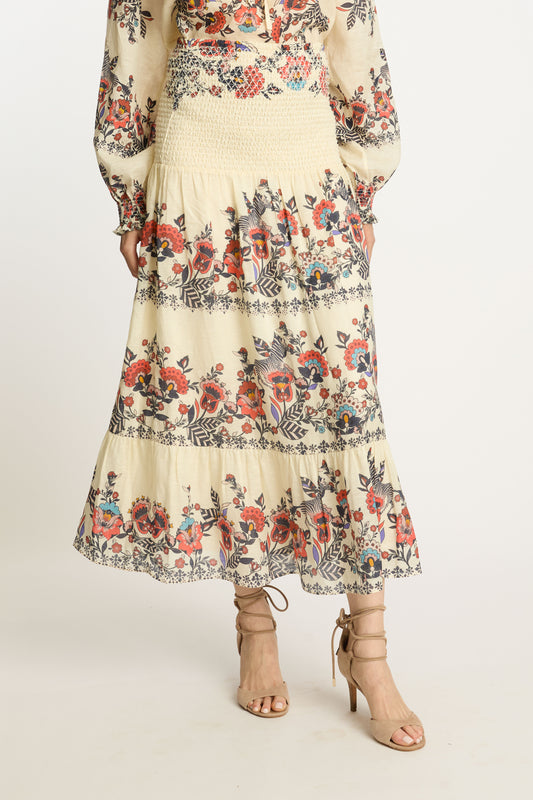 Chablis Skirt Dress in Zebra Leaf