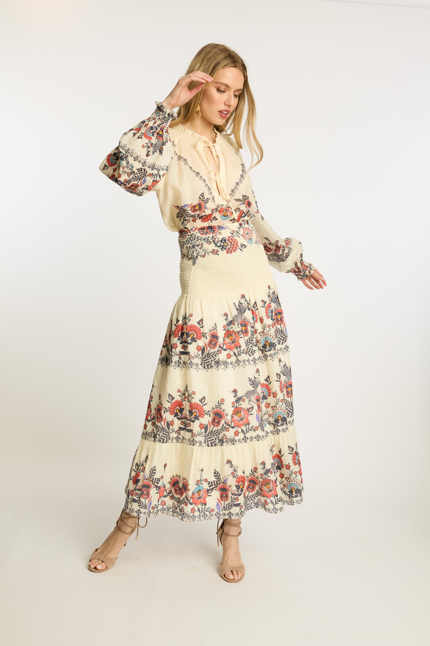 Chablis Skirt Dress in Zebra Leaf