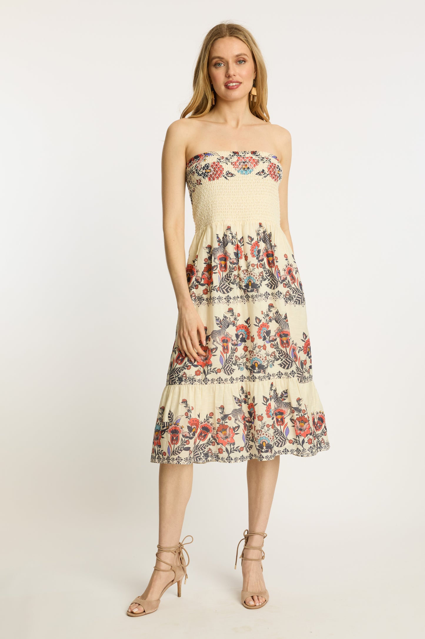 Chablis Skirt Dress in Zebra Leaf