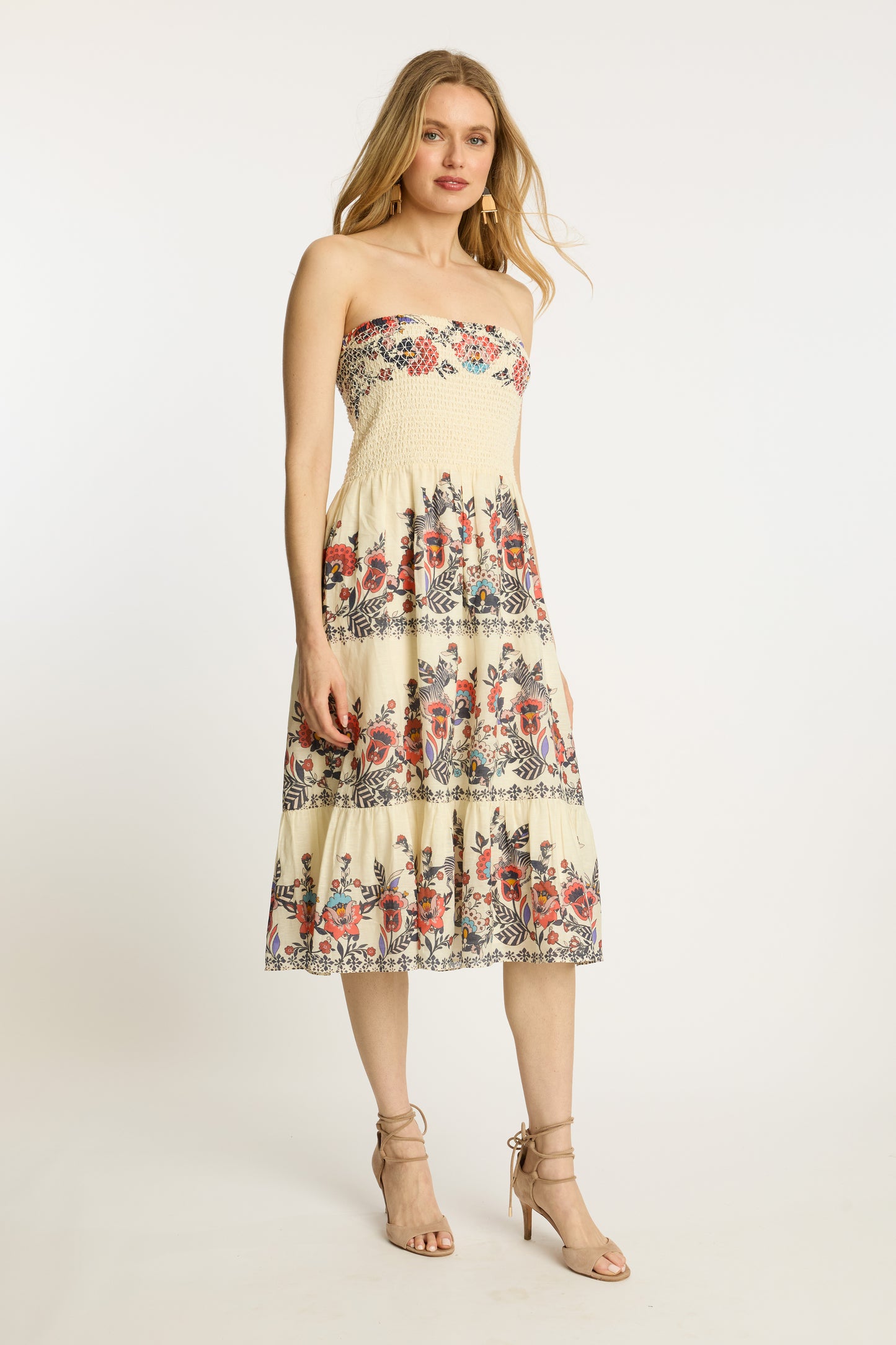 Chablis Skirt Dress in Zebra Leaf