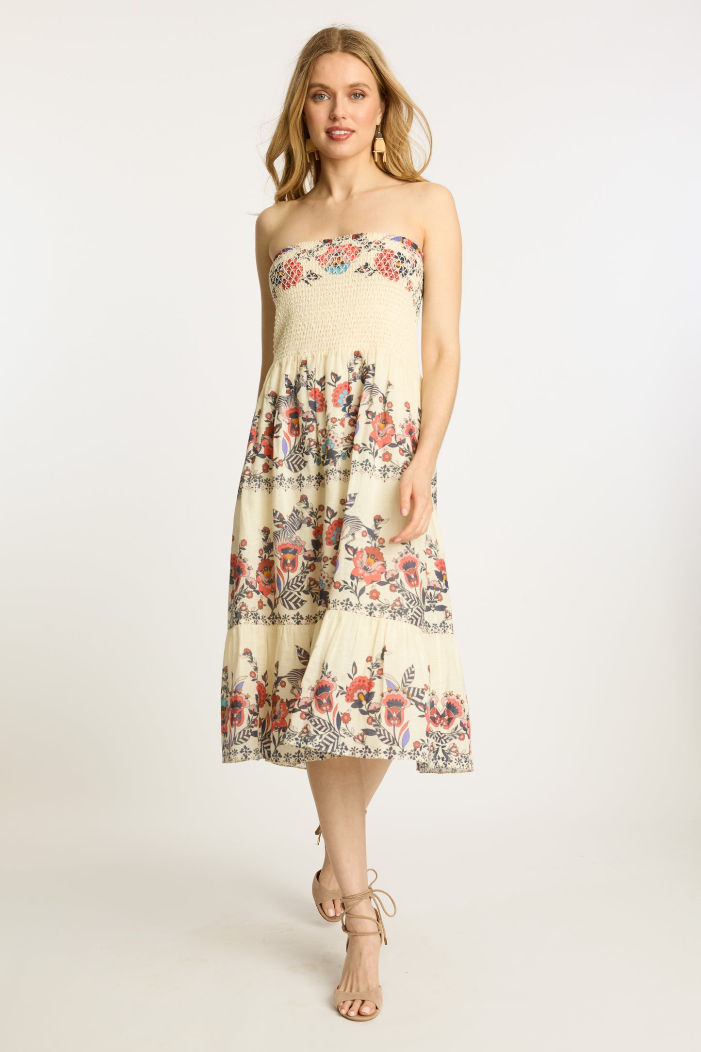 Chablis Skirt Dress in Zebra Leaf