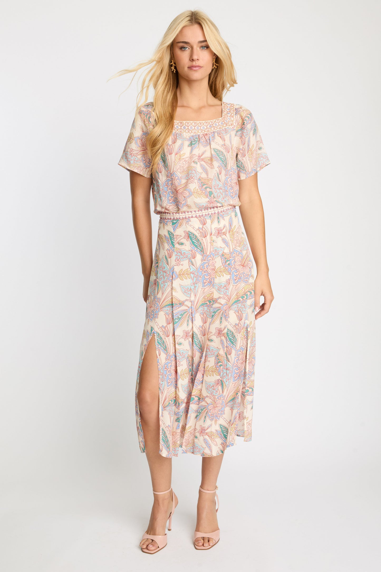 Glenda Skirt in Paisley Floral