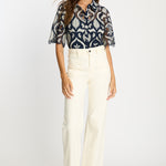 Sienna Denim Pant in Cream