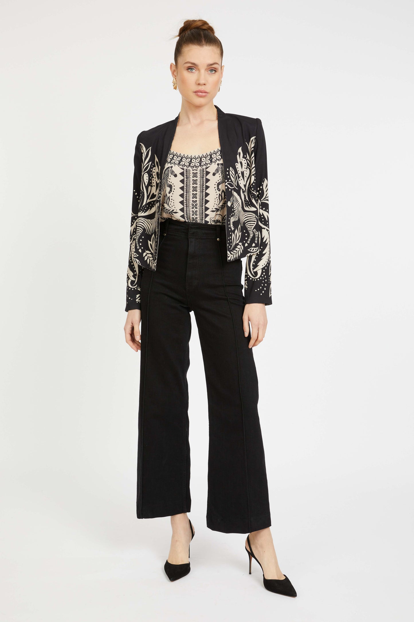 Ezra Reversible Blazer in Zebra Fern