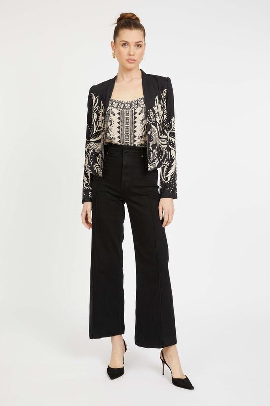 Ezra Reversible Blazer in Zebra Fern