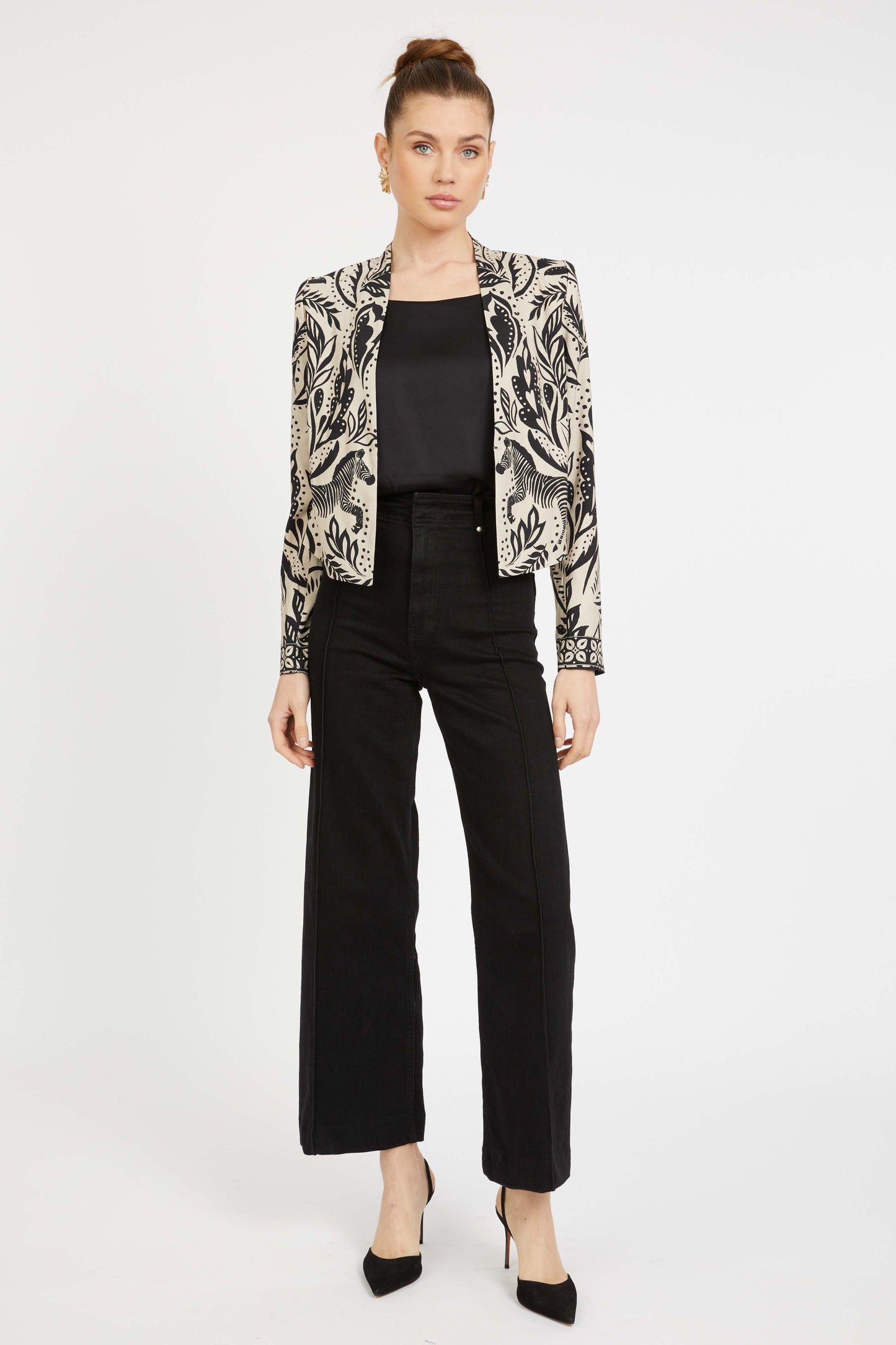 Ezra Reversible Blazer in Zebra Fern