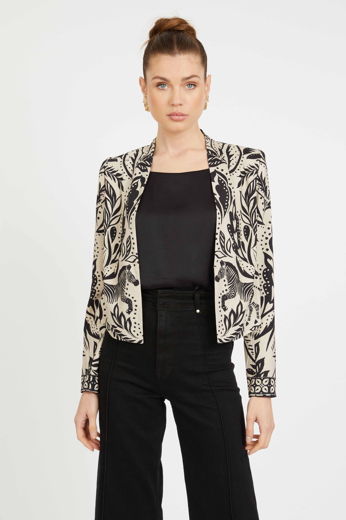 Ezra Reversible Blazer in Zebra Fern
