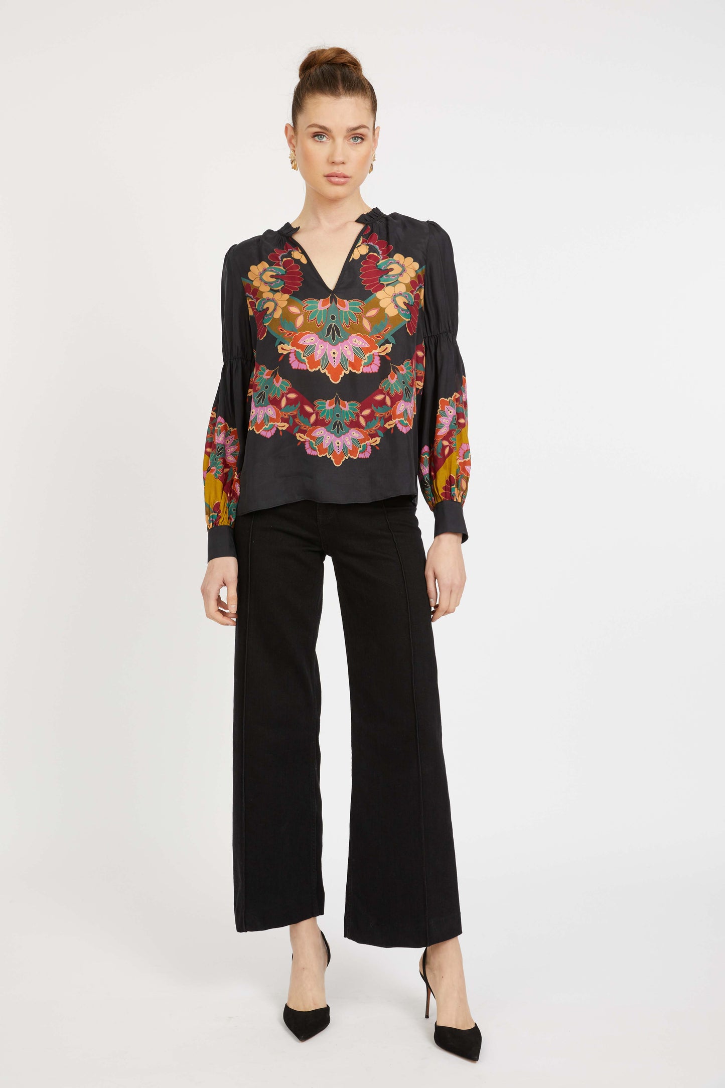 Jillian Top in Lacquer Bush Lily