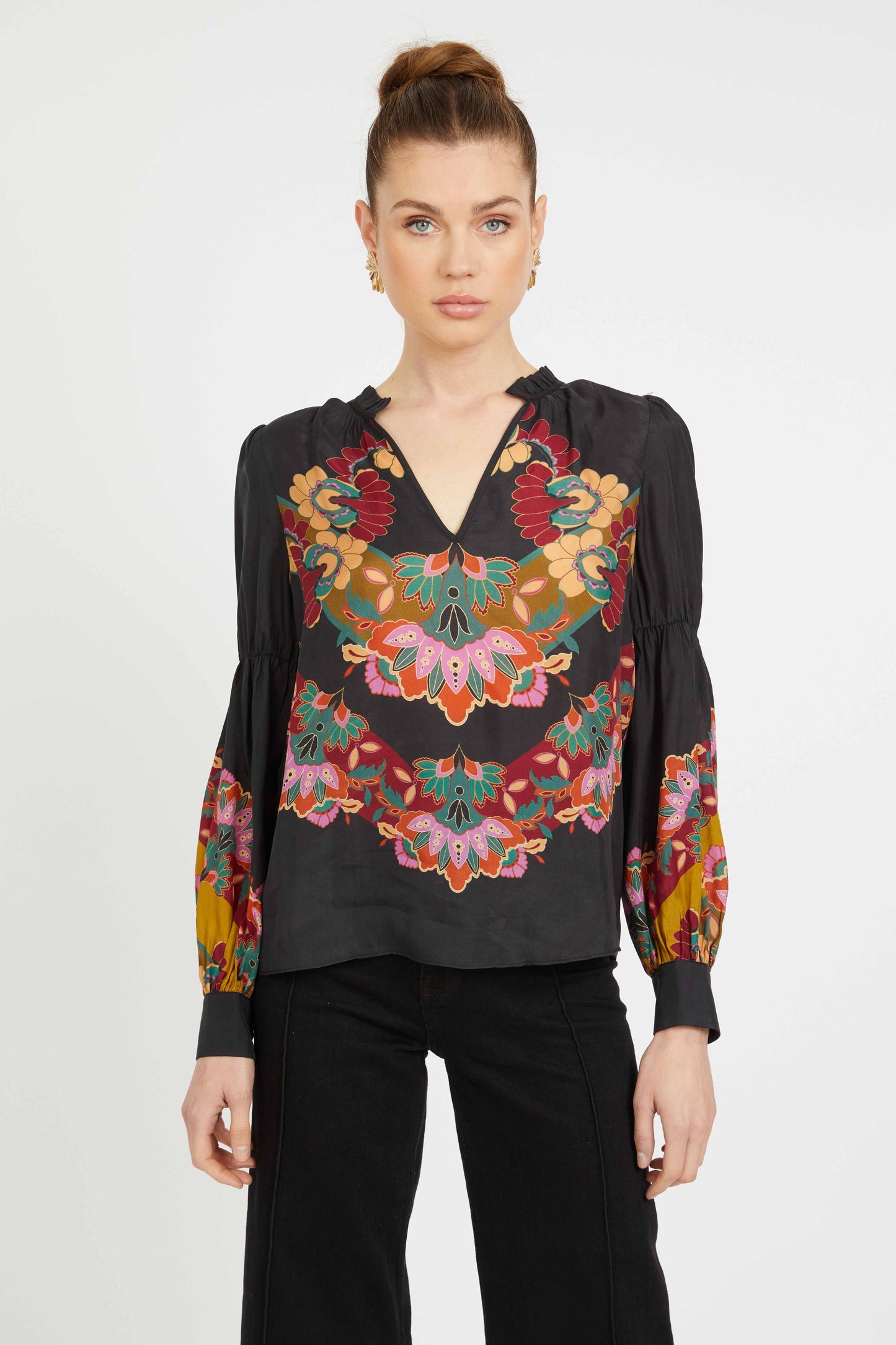Jillian Top in Lacquer Bush Lily