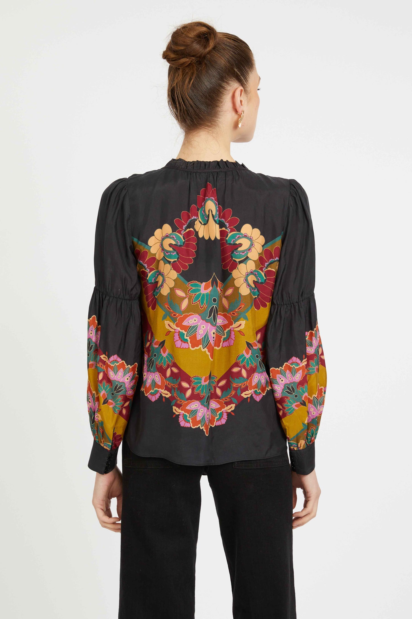 Jillian Top in Lacquer Bush Lily