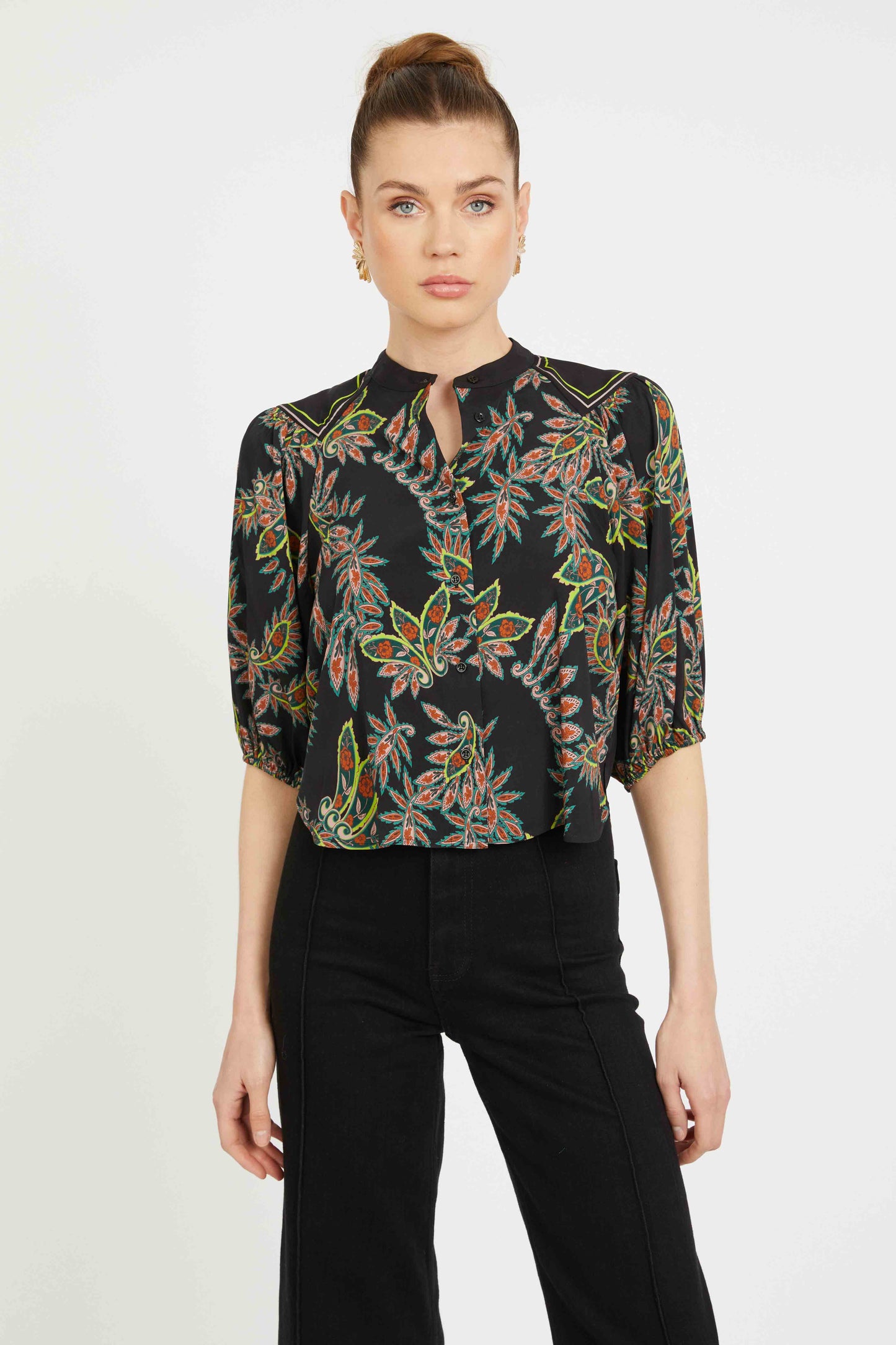 Juliette Top in Paisley Forest