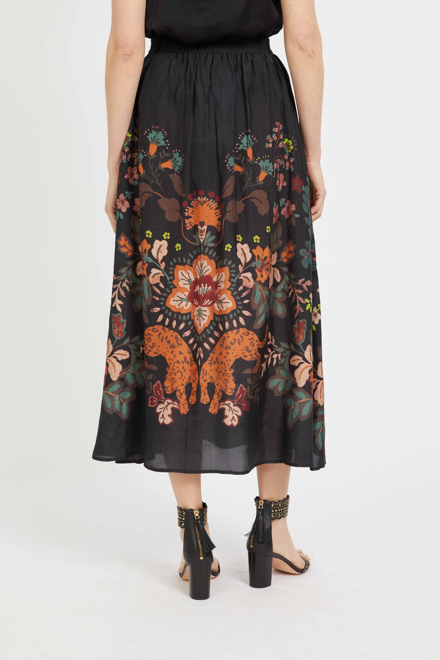 Neyla Skirt in Leopard Peony