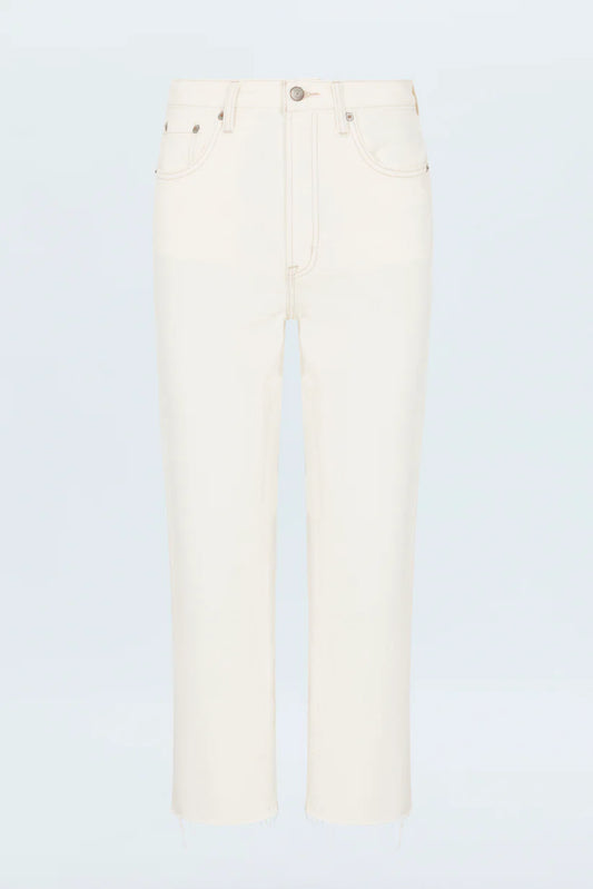 Cassie Crop Super High Rise in Ecru Vintage