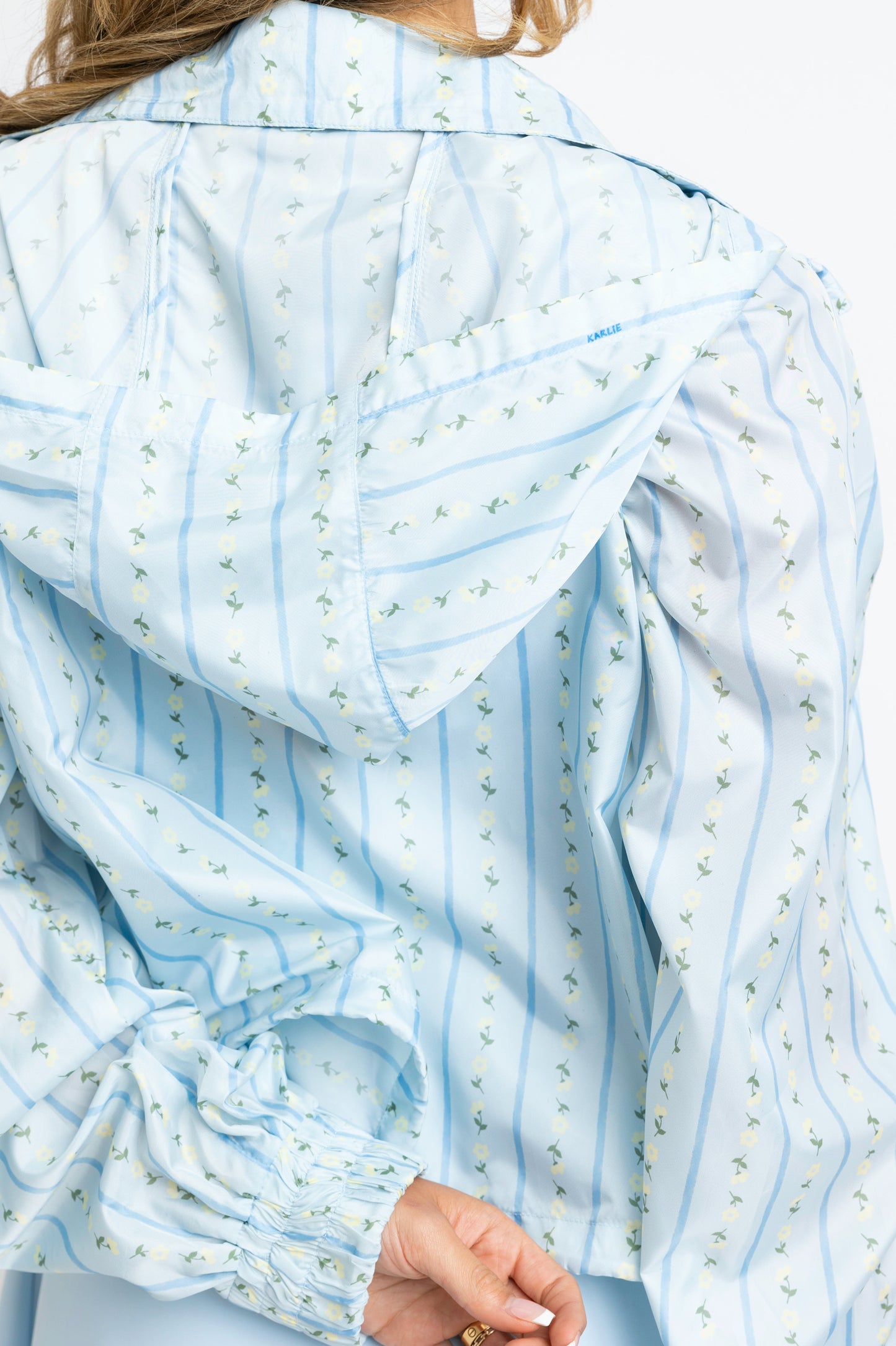 Floral Stripe Hooded Weekend Jacket