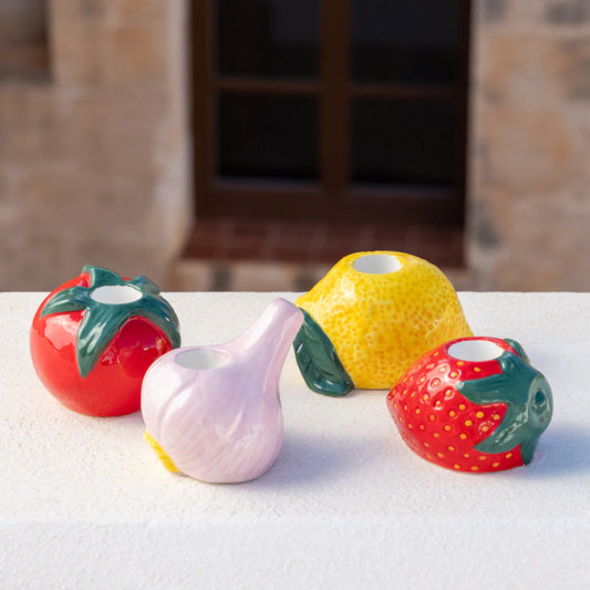 TT - Bon Appetit Ceramic Candle Holder