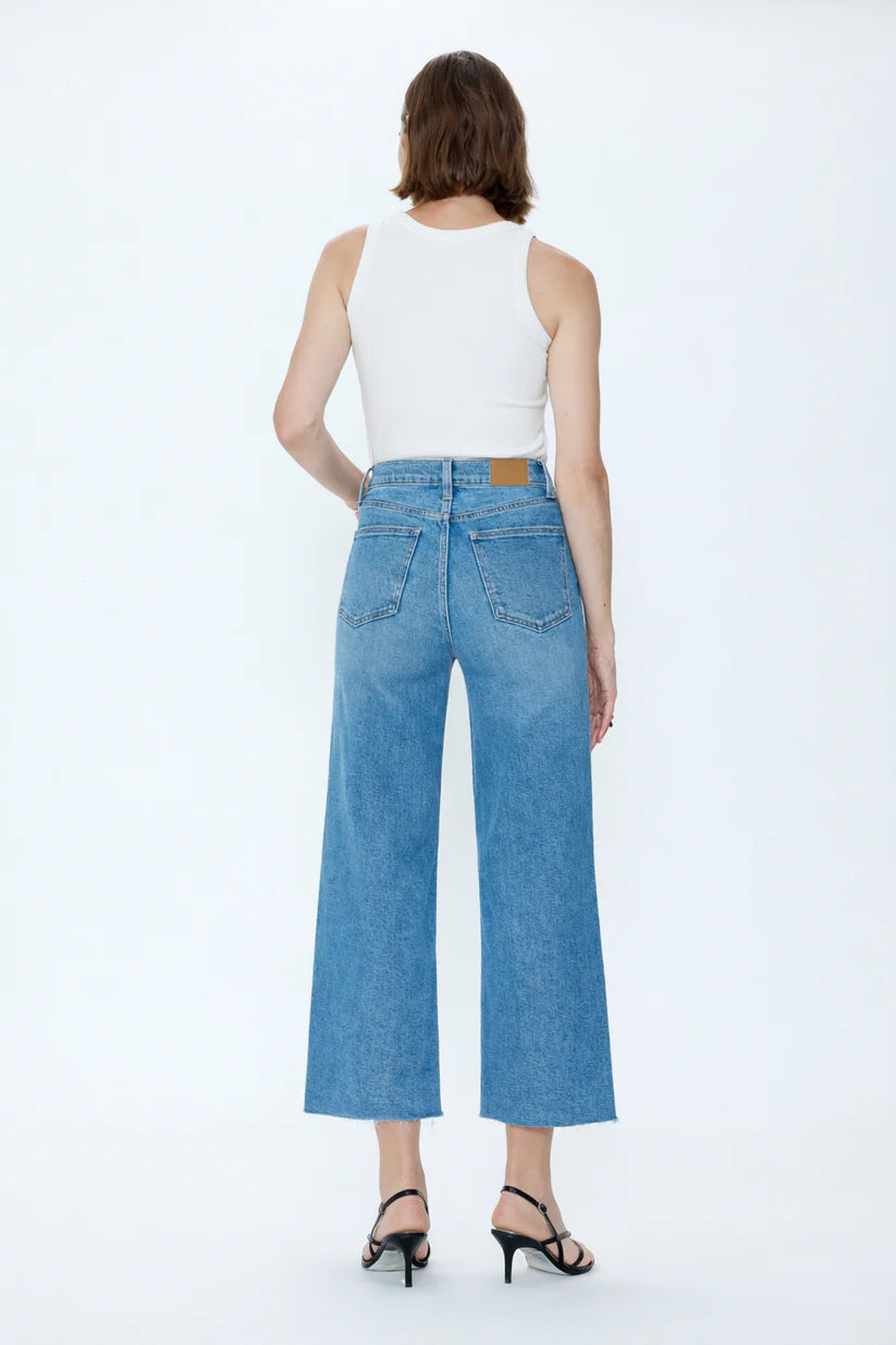 Lana Crop High Rise Ultra Wide Leg in Wild Heart