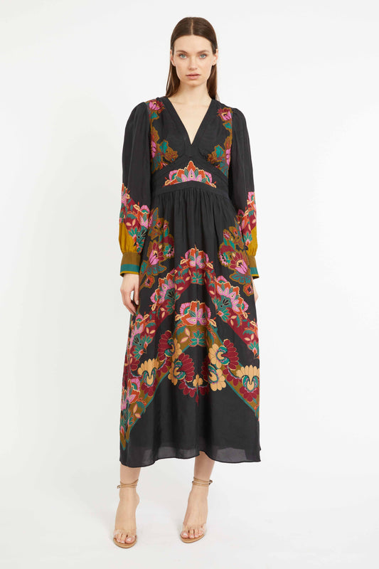 Perle Dress in Lacquer Bush Lily