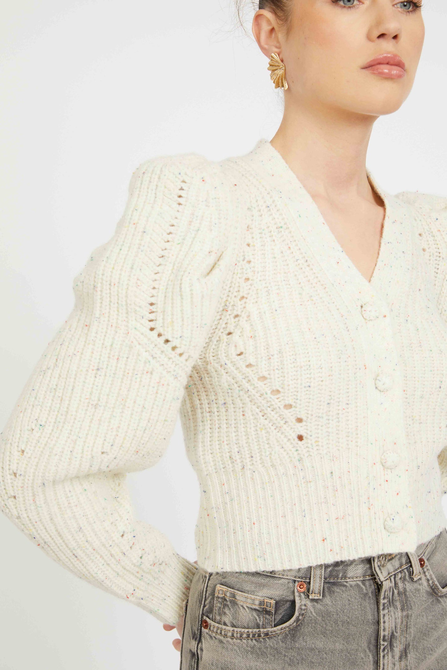 Audra Sweater in Antique White