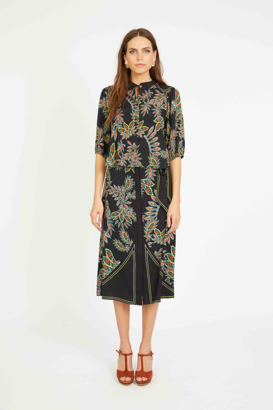 Juliette Top in Paisley Forest