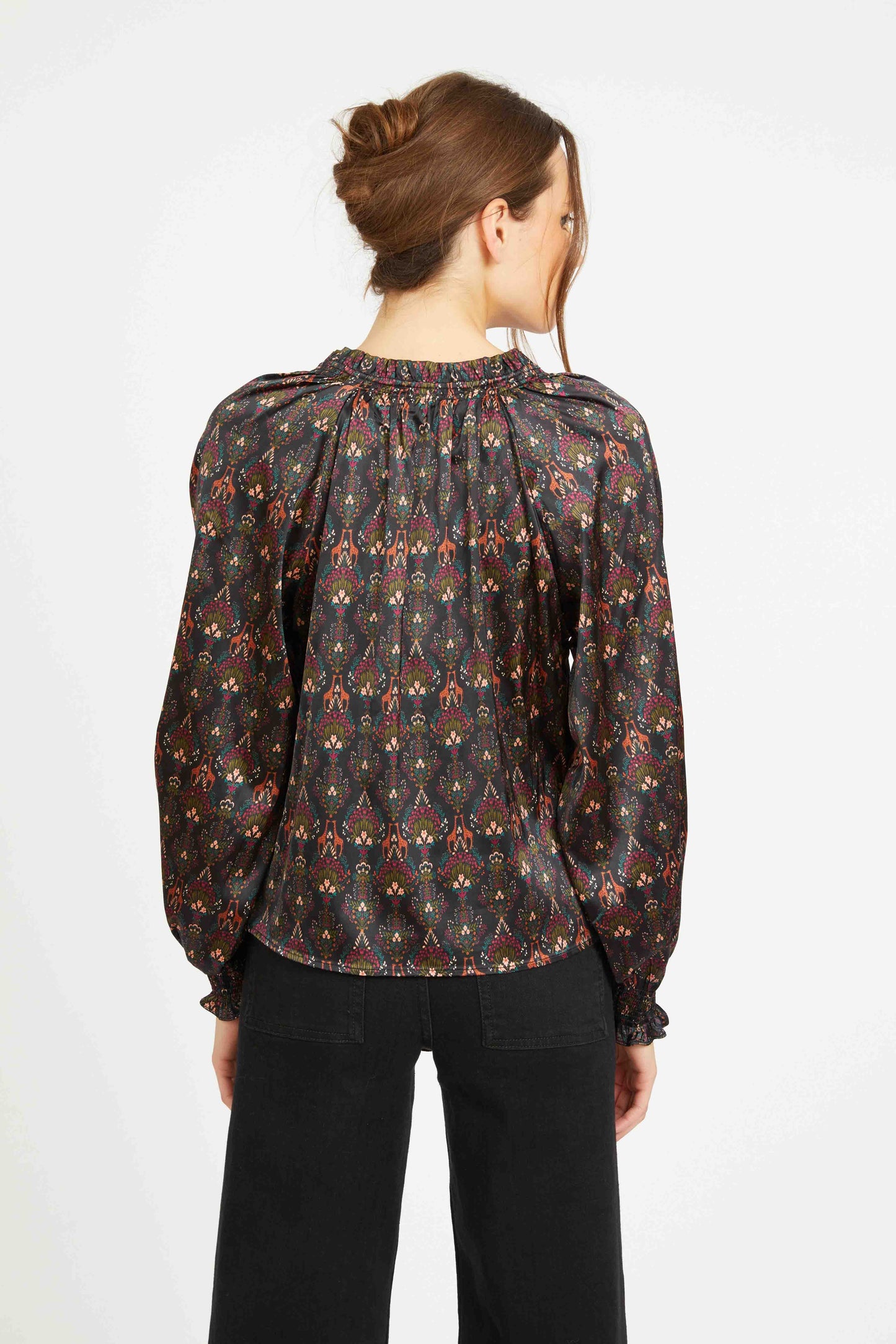 Vickie Top in Giraffe Bouquet