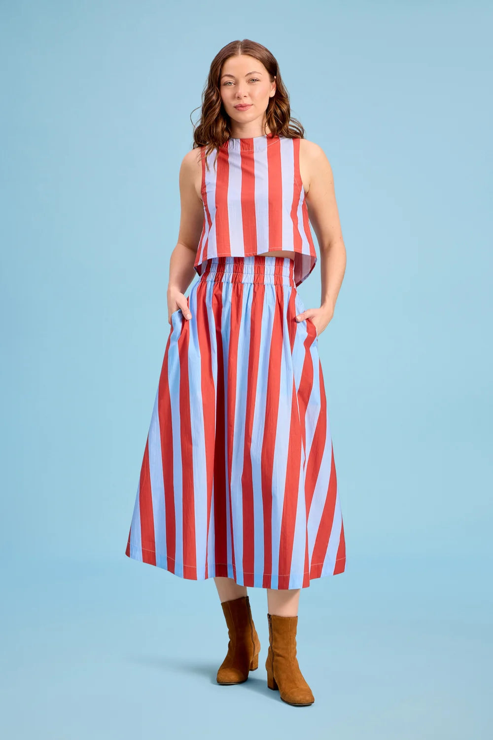 Pavilion Skirt in Hearth Stripe