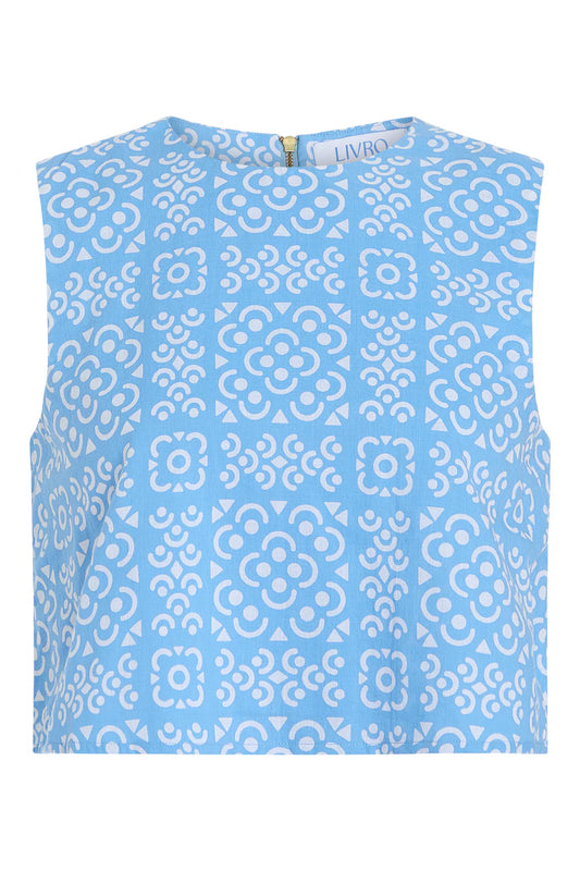 Crop Top in Lanai Tile