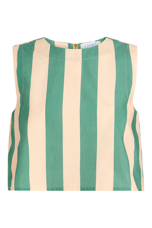 Crop Top in Stone Stripe