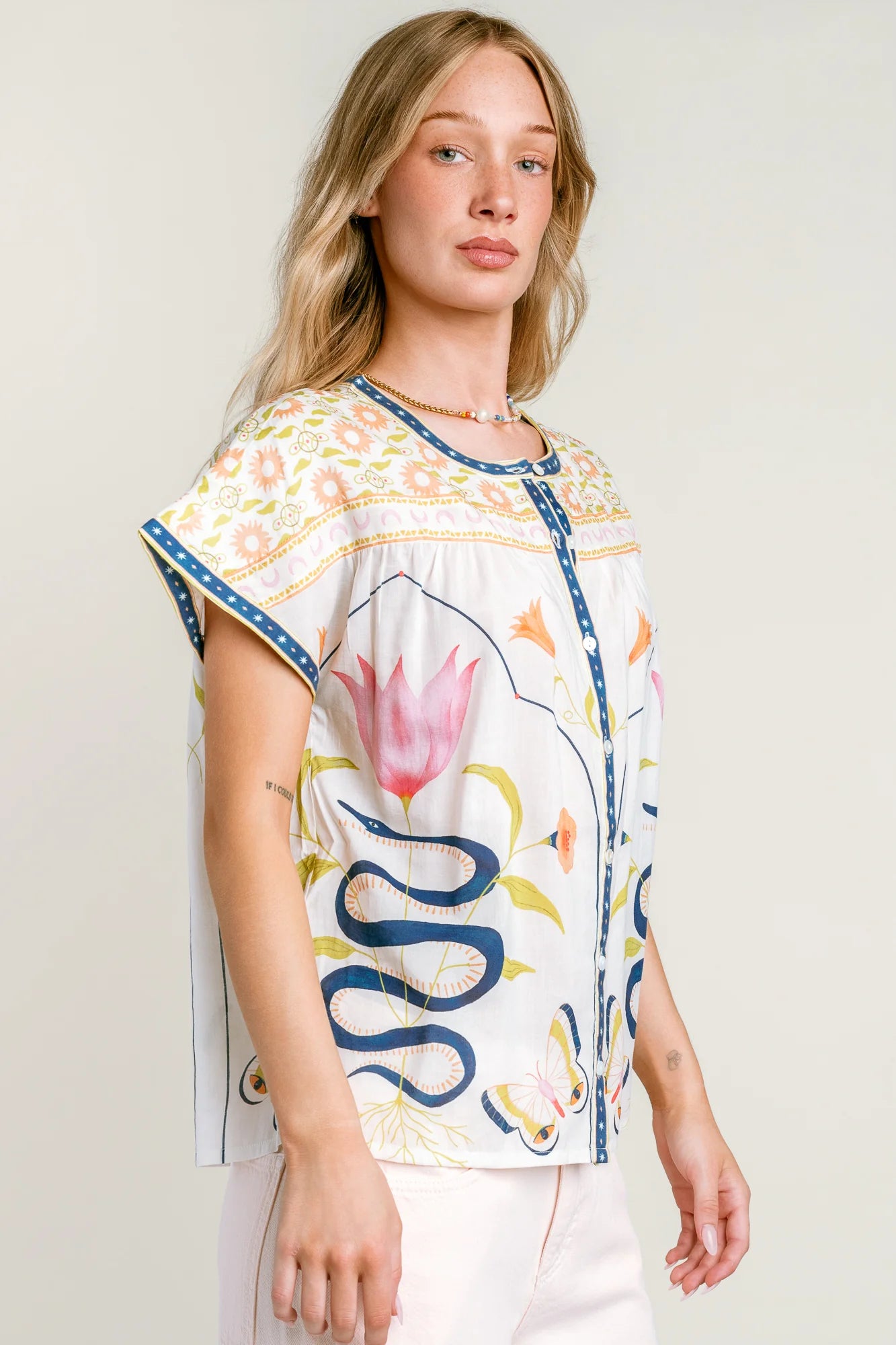 Hadley Top in Montecito Print