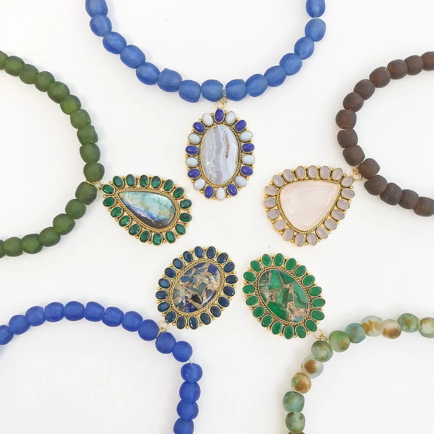 Large Glass Bead Necklace