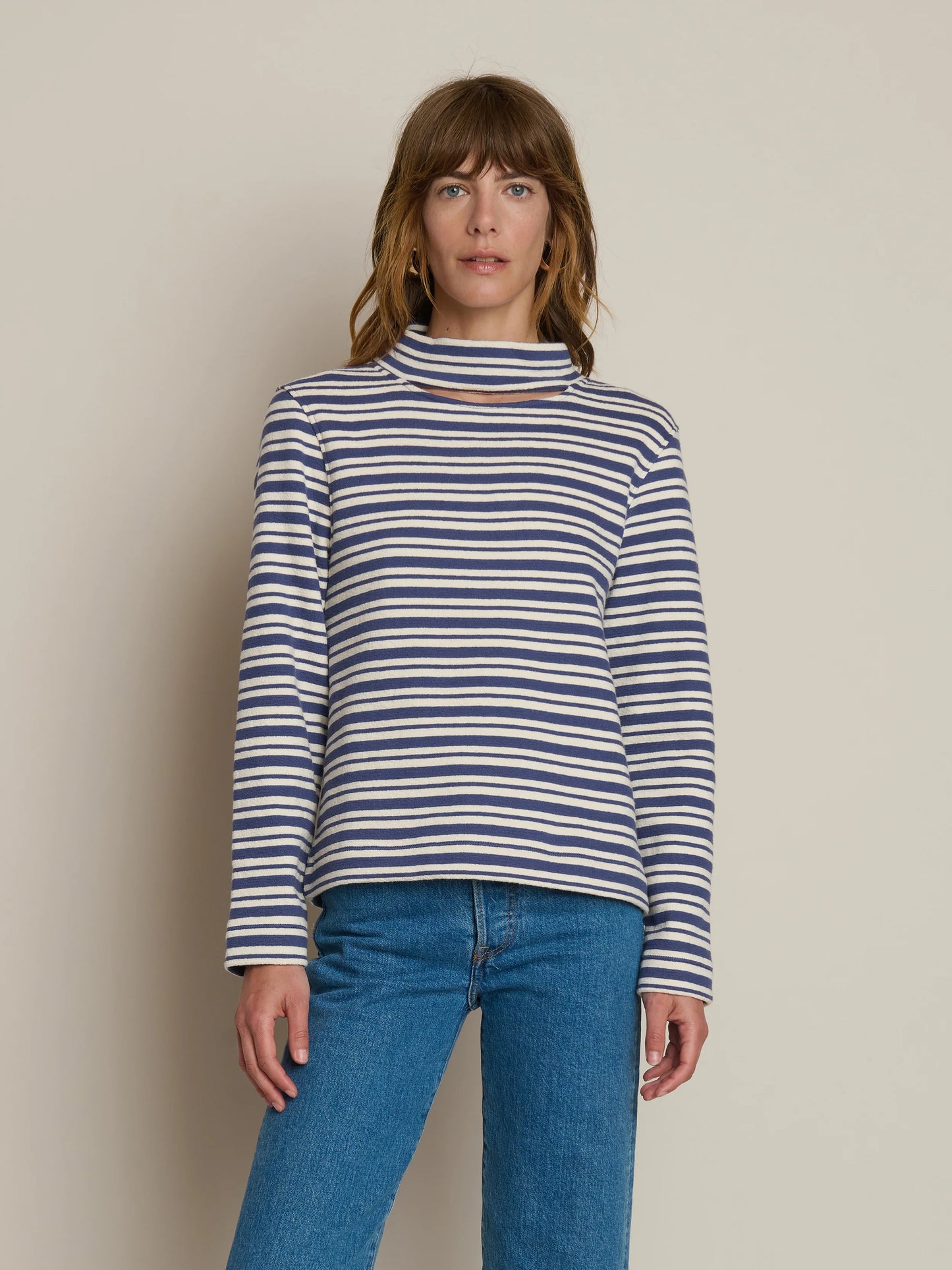 Delphine Sweatshirt in Tossed Stripe