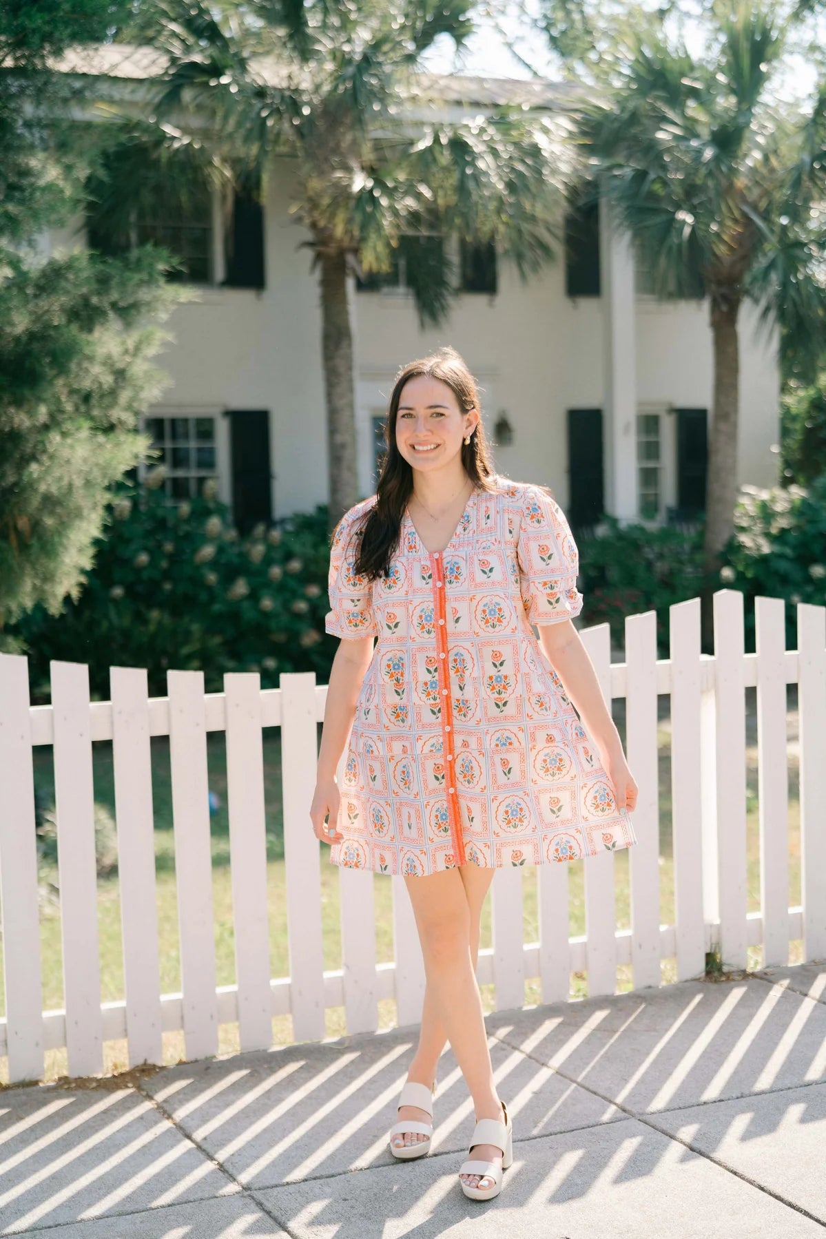 Camille Dress in Perennial Blooms