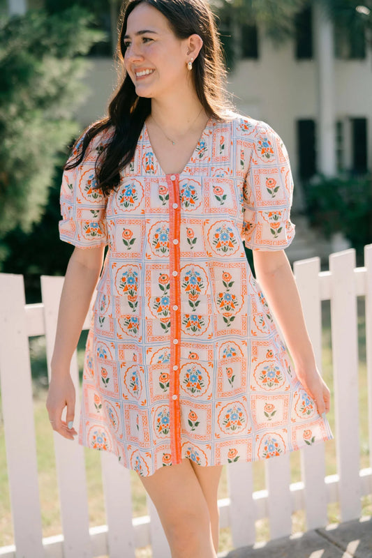 Camille Dress in Perennial Blooms