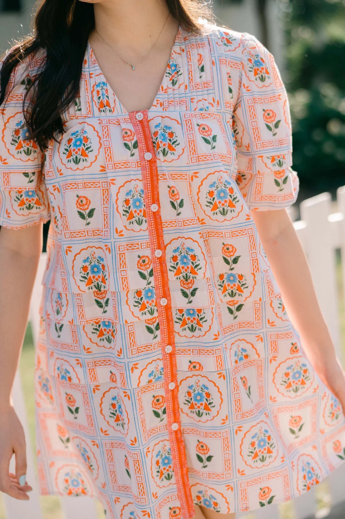 Camille Dress in Perennial Blooms