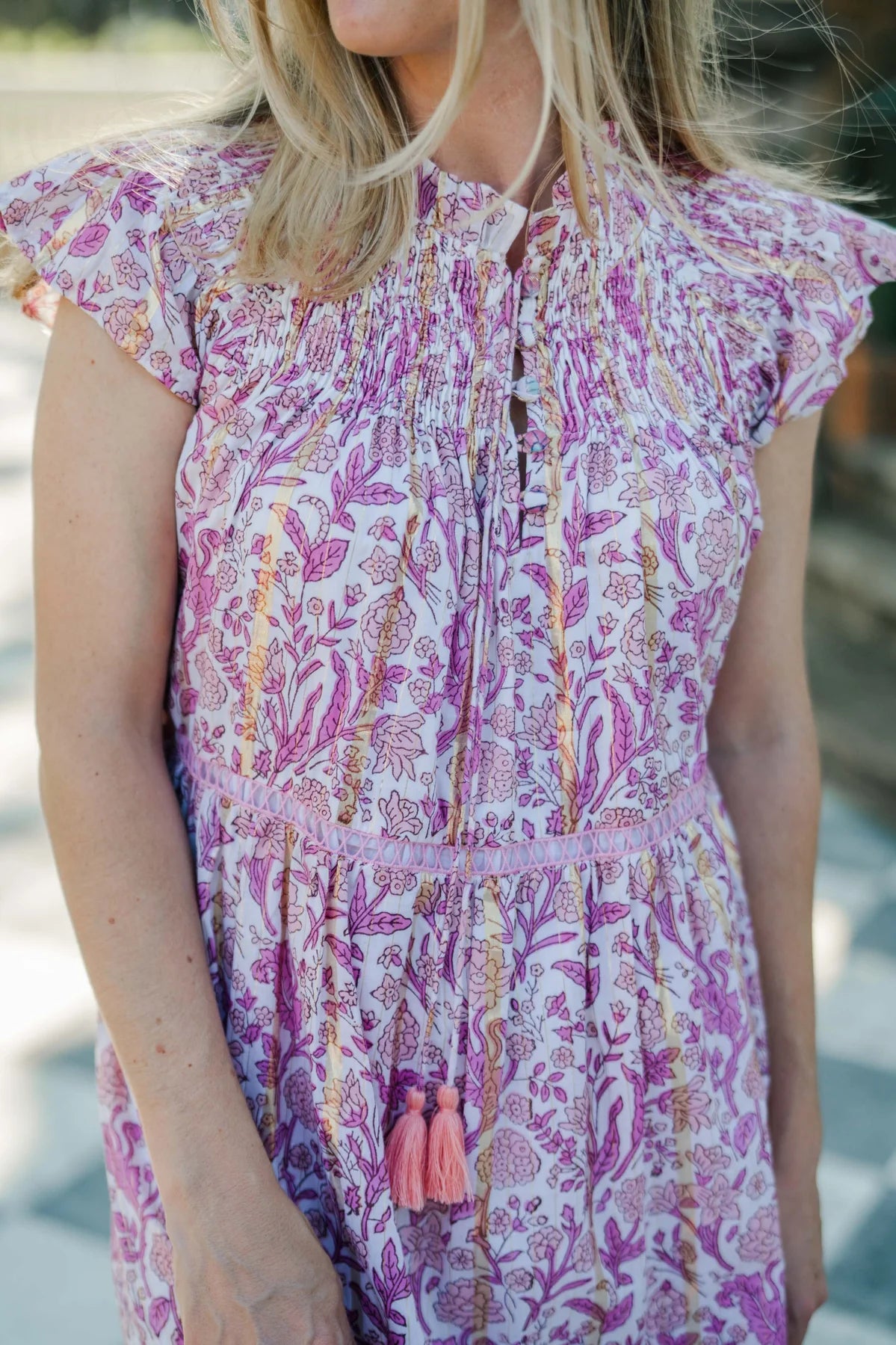 Nova Midi Dress in Pink Cherry