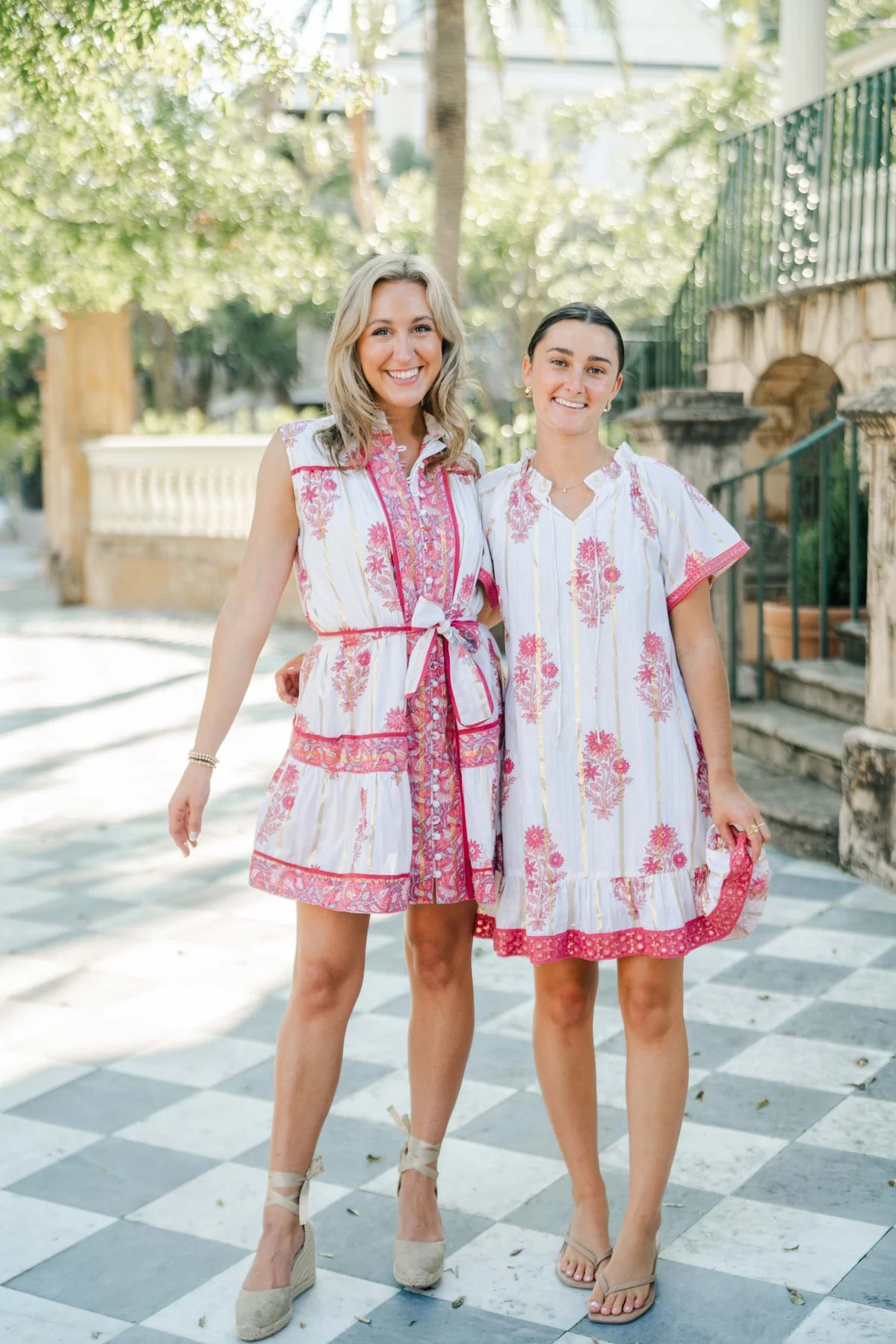 Belle Mini Dress in Peach Bud