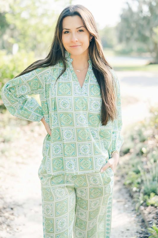 Ciella Blouse in Sunny Lime