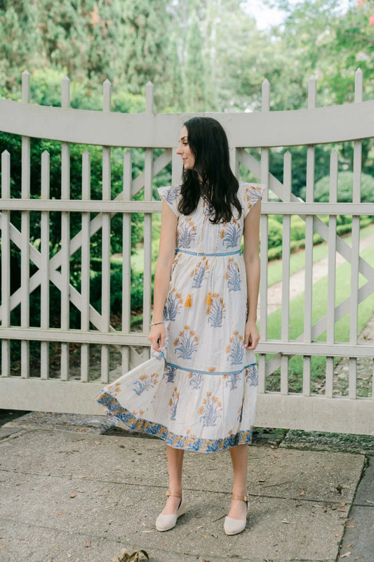 Nova Midi Dress in Willow