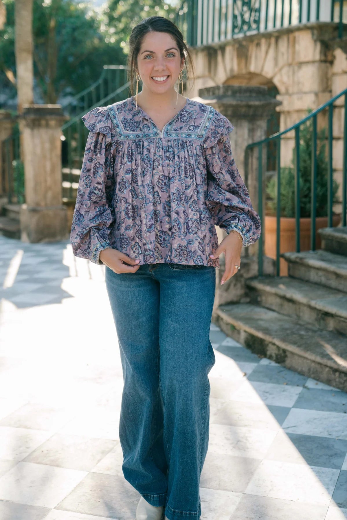 Ash Blouse in Merlot