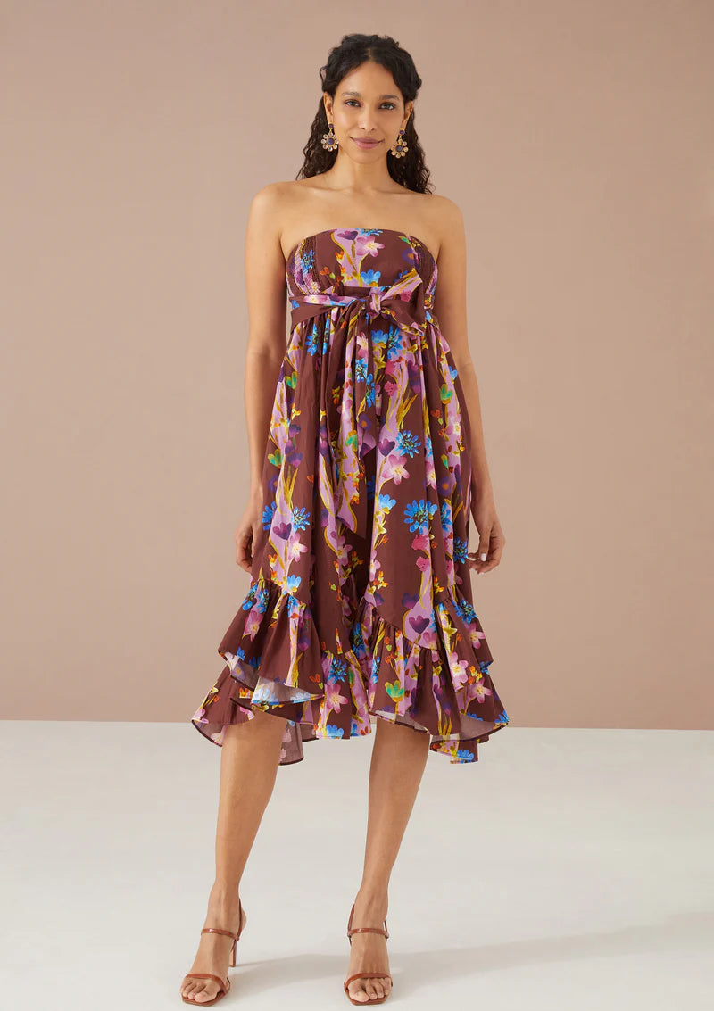 Dalia Skirt Dress in Prairie Floral Cinnamon