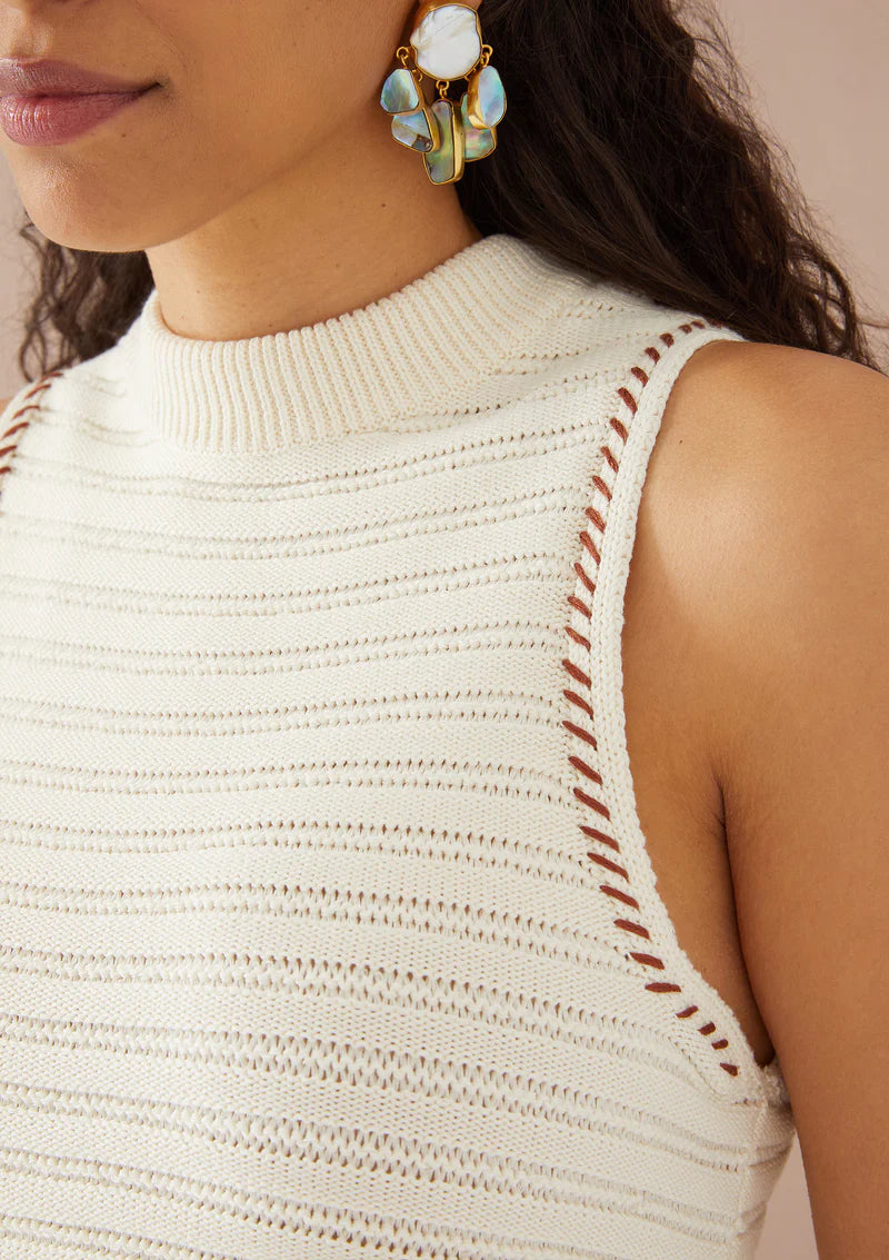Darla Top in Ivory Prairie Floral Combo