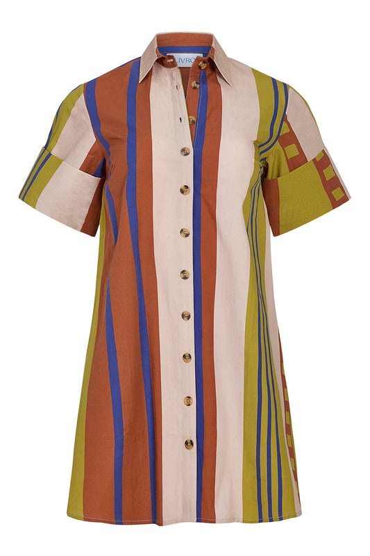Dock Dress in Maple Stripes