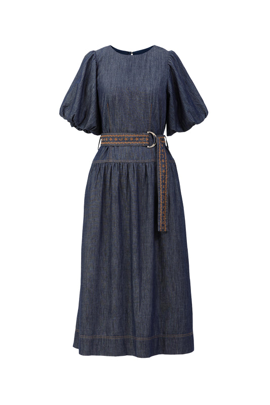Christina Long Dress in Blue