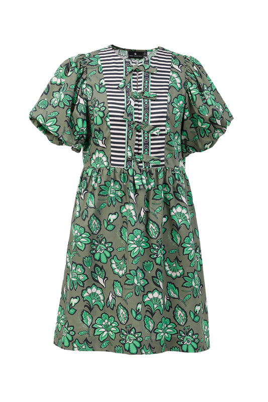 Serena Dress in Wild Green