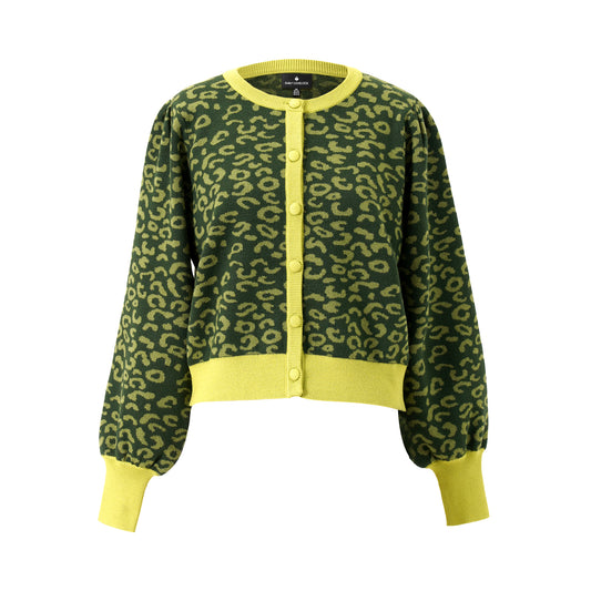 Sherry Cardigan in Pine Needle Leopard