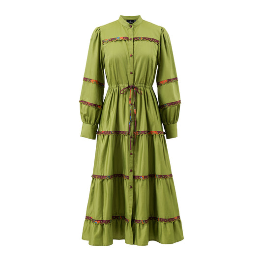 Annette Dress in Grasshopper