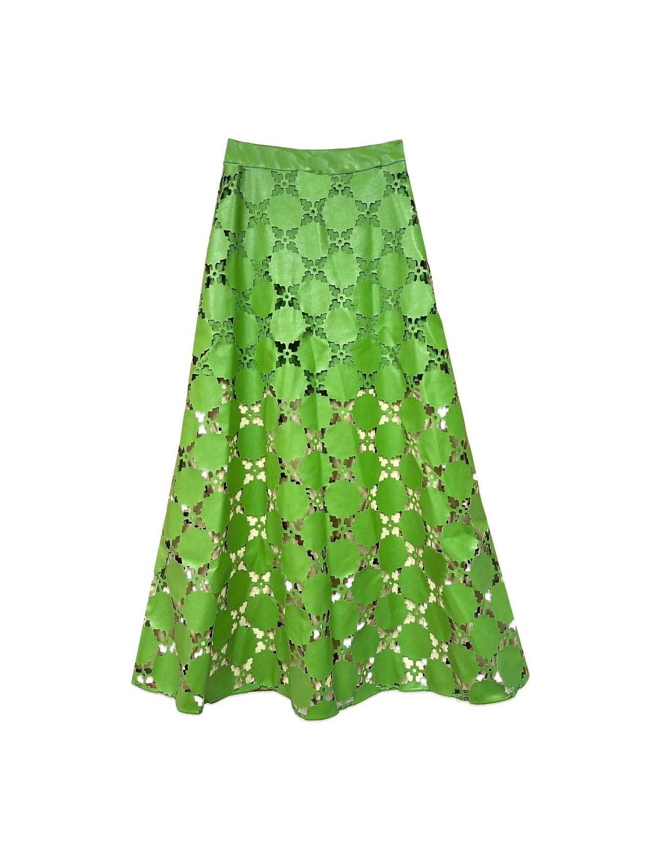 Elizabeth Skirt in Laser Cut Green