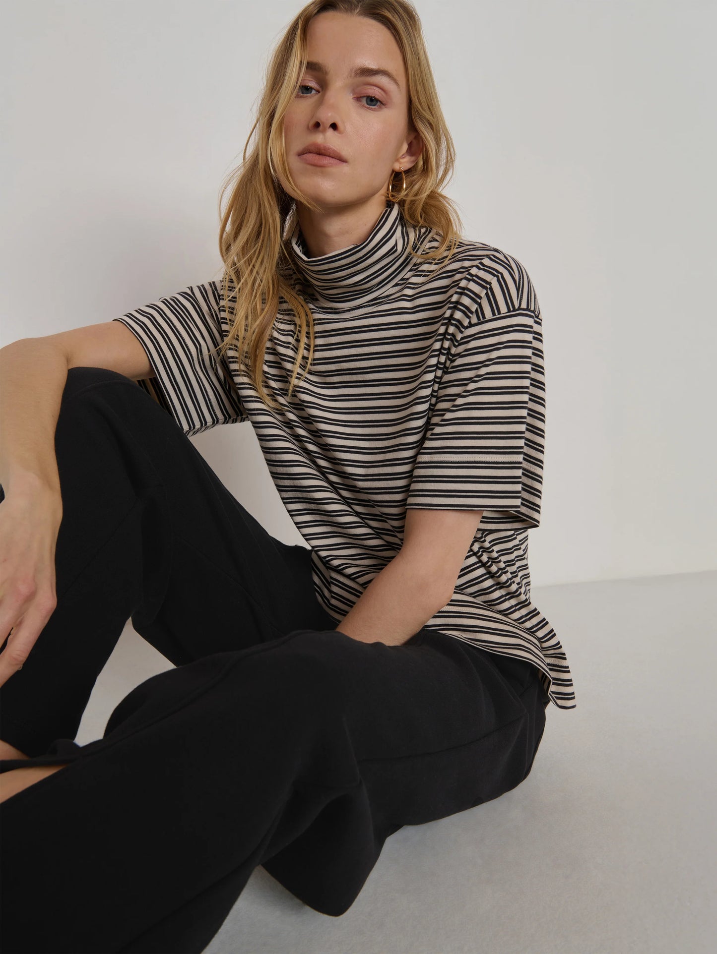 Fable Turtleneck in Vintage Yarn Dye Stripe