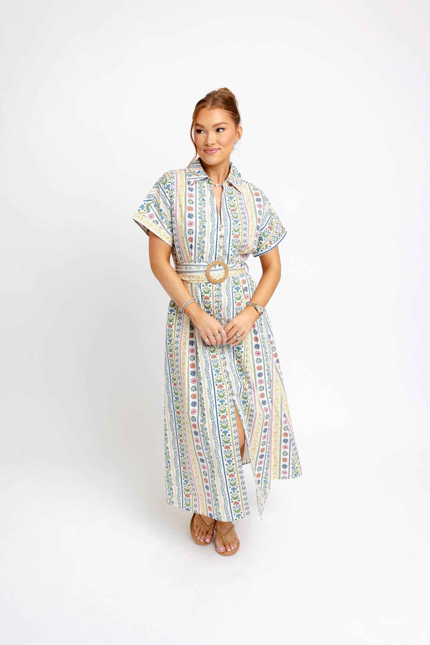 French Cottage Floral Maxi Dress