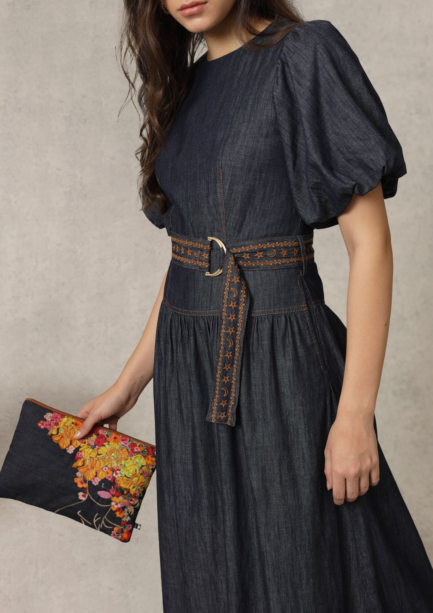 Christina Long Dress in Blue