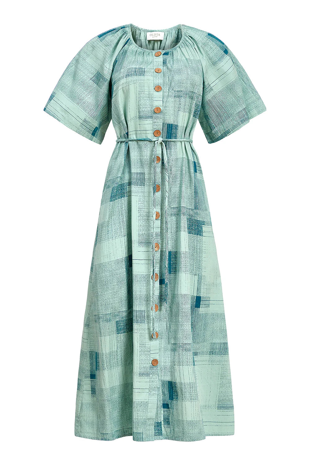 Faye Dress in Blue Print